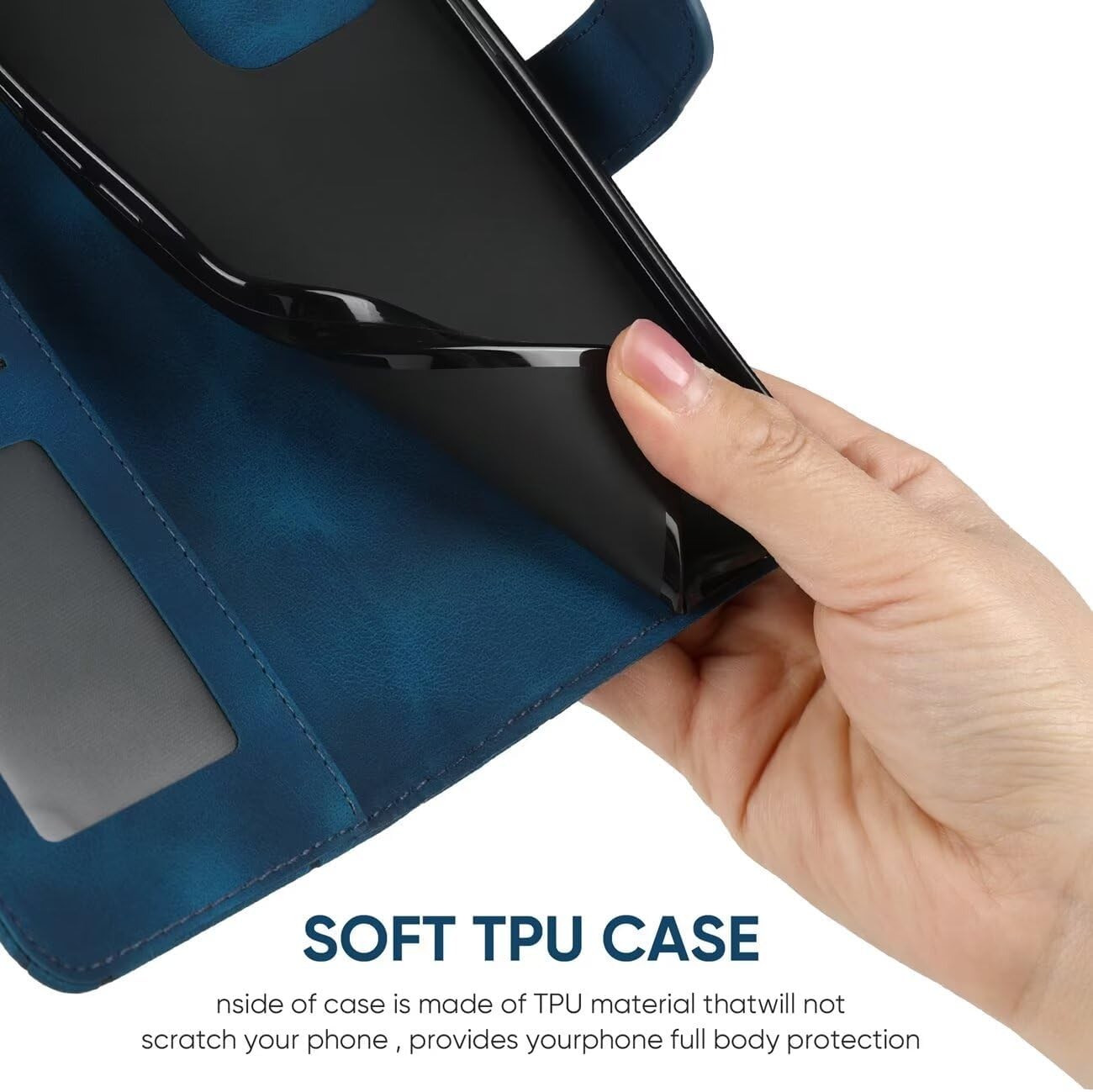 Case for Moto G Power 2024/Motorola G Power 2024 5G Wallet Case with Screen Prot