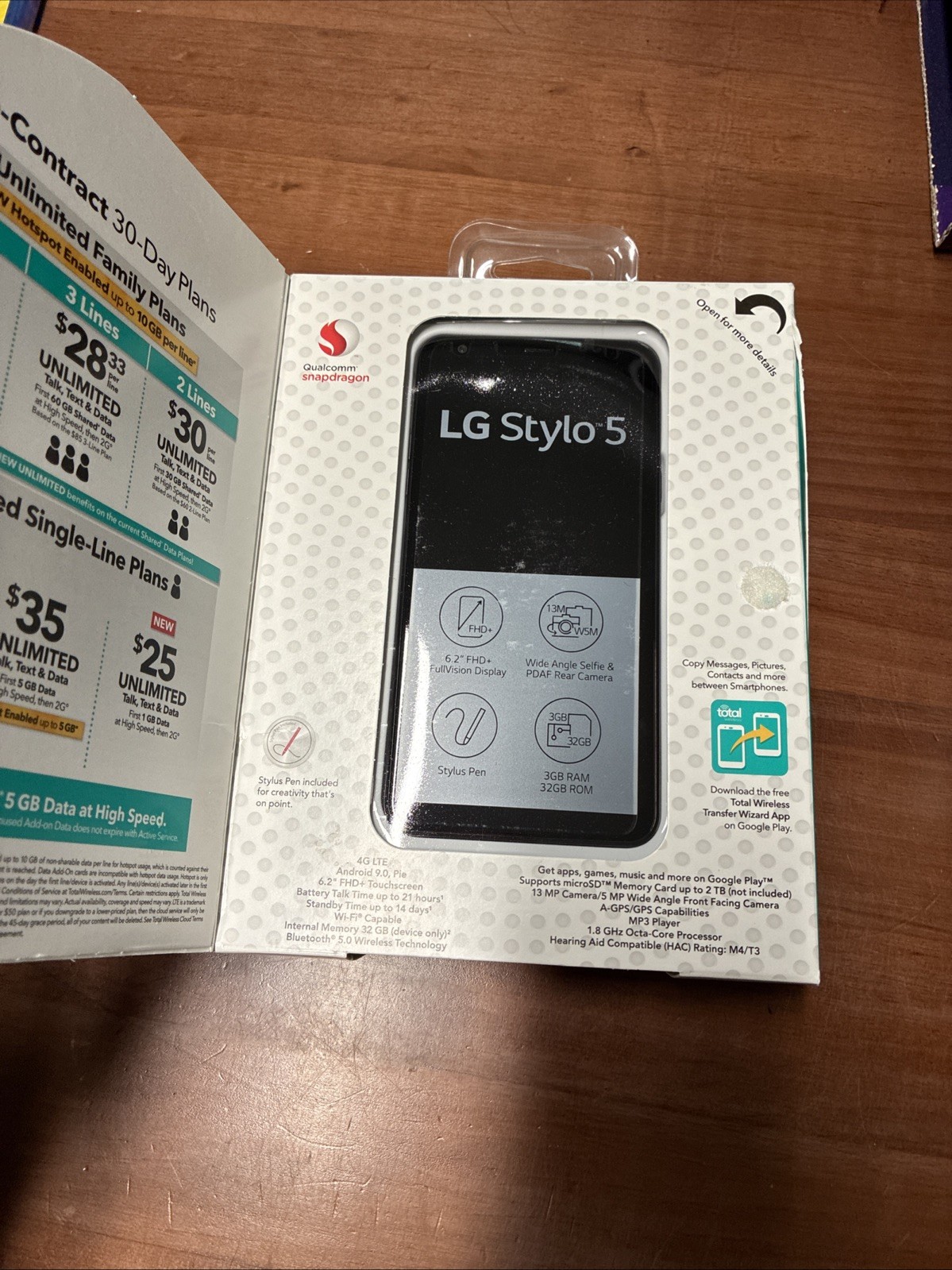 Total Wireless LG Stylo 5 32GB New