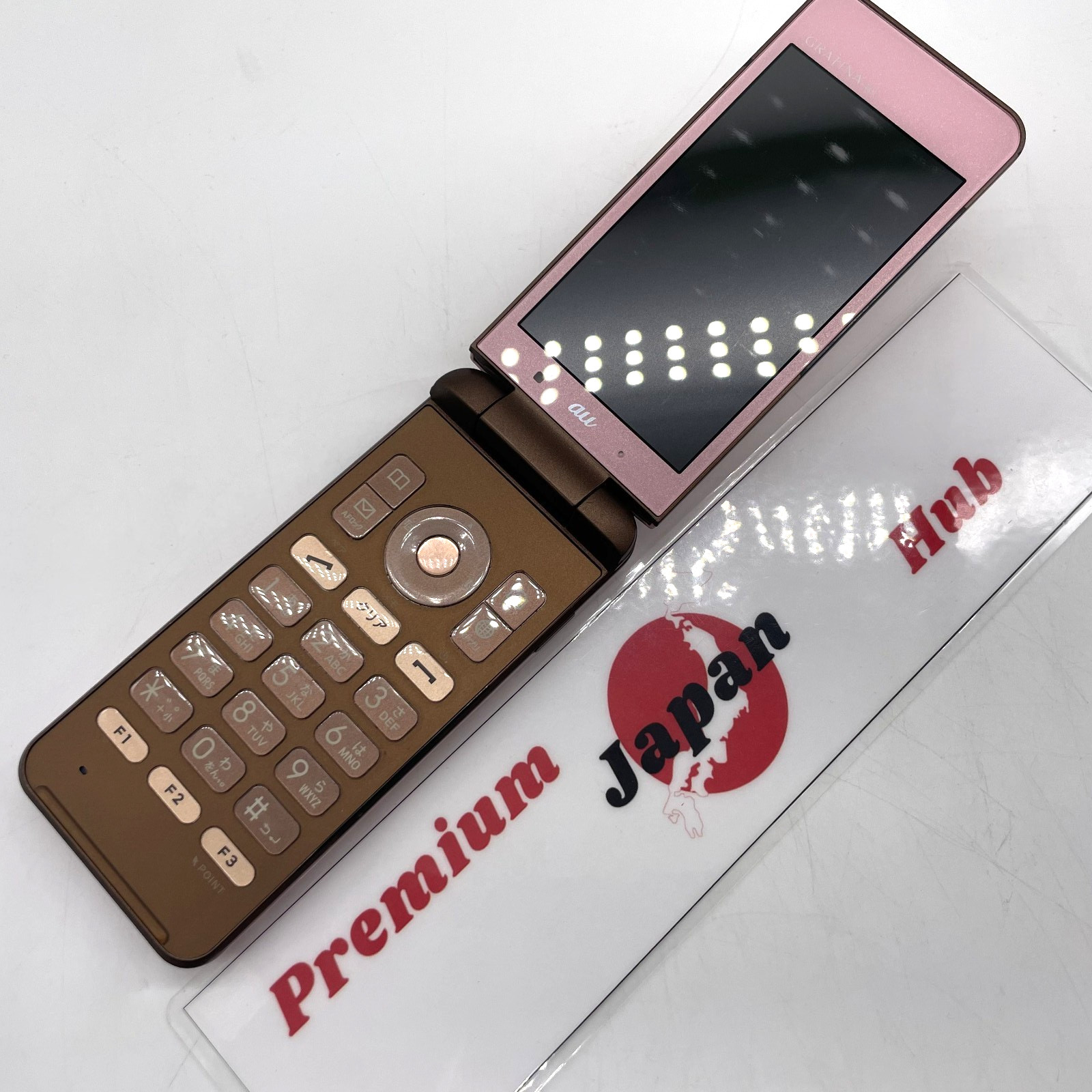 KYOCERA GRATINA KYF31 Pink Android Flip Phone Unlocked SIM Free Japan Clean