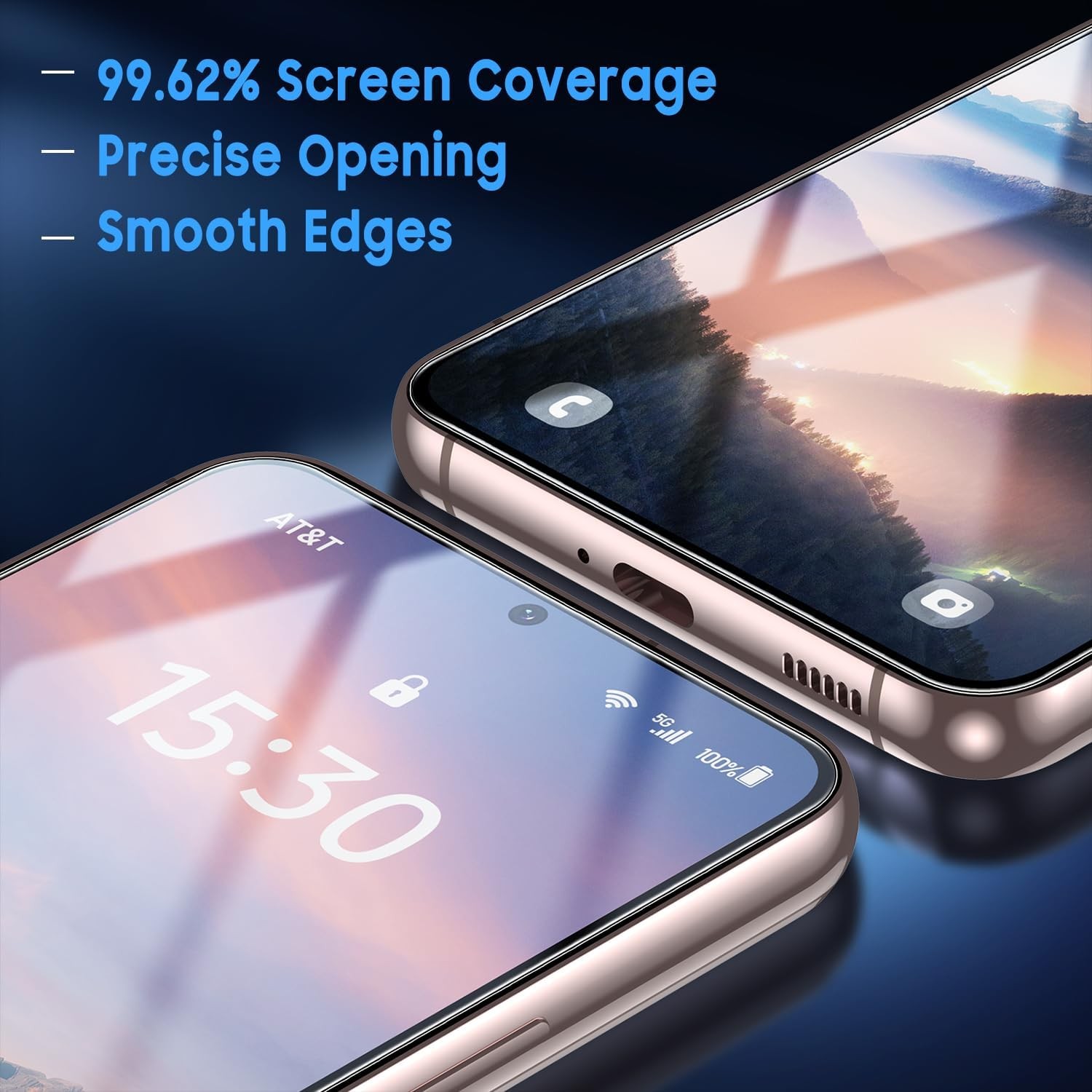 2PCS Screen Protector for Samsung Galaxy S22 Scratch-Resistant Bubble-Free