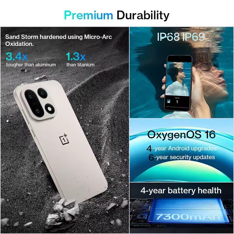 Global Rom OnePlus 15 5G Smartphone Snapdragon 8 Elite Gen 5 50MP 7300mAh 120W