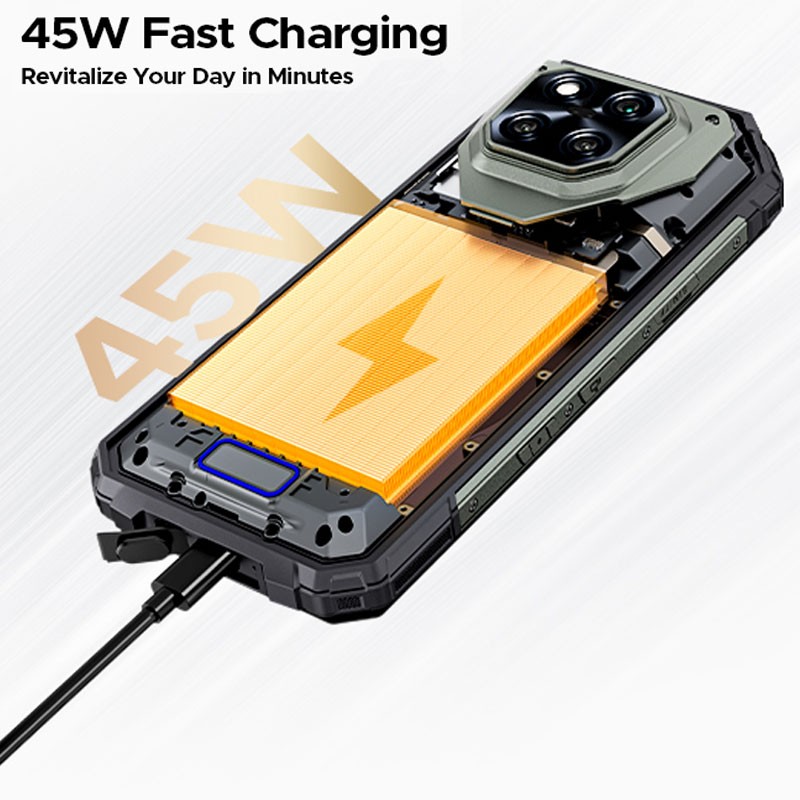 DOOGEE V MAX PLAY 5G Projector Rugged Phone Android 15 Mobile 200MP AI Camera