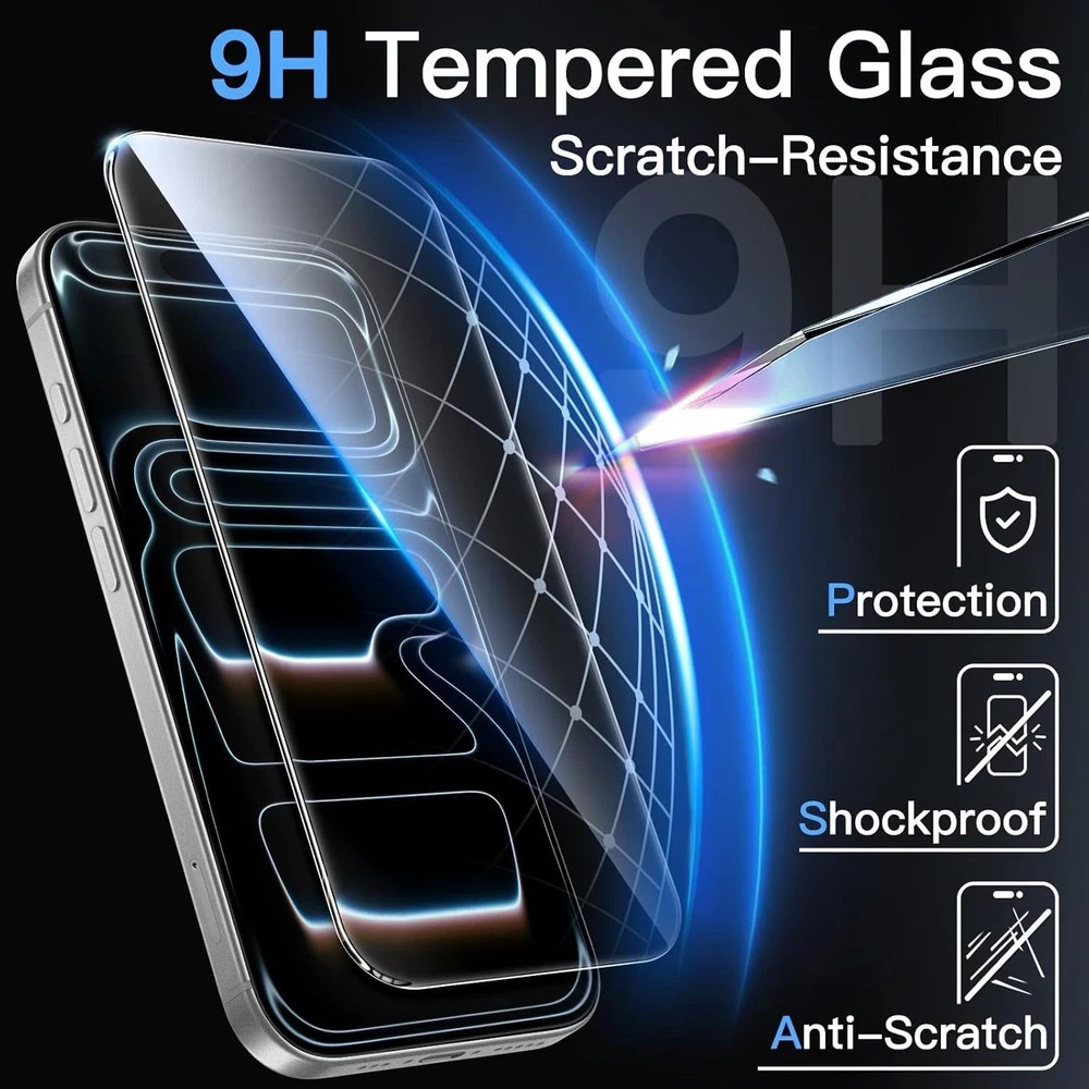 Screen Protector for iPhone 17 Pro Max 6.9-Inch, Tempered Glass Film, 3-Pack