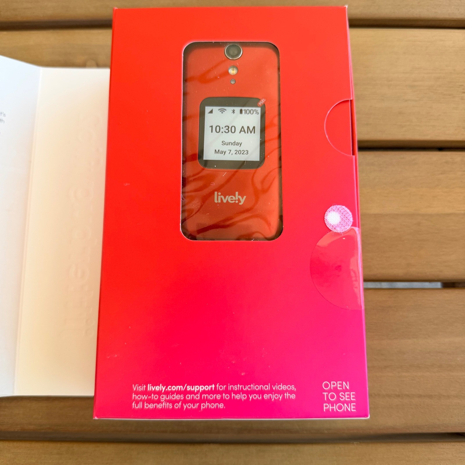 Lively Jitterbug Flip2 Red Cell Phone for Seniors Big Buttons Urgent Response