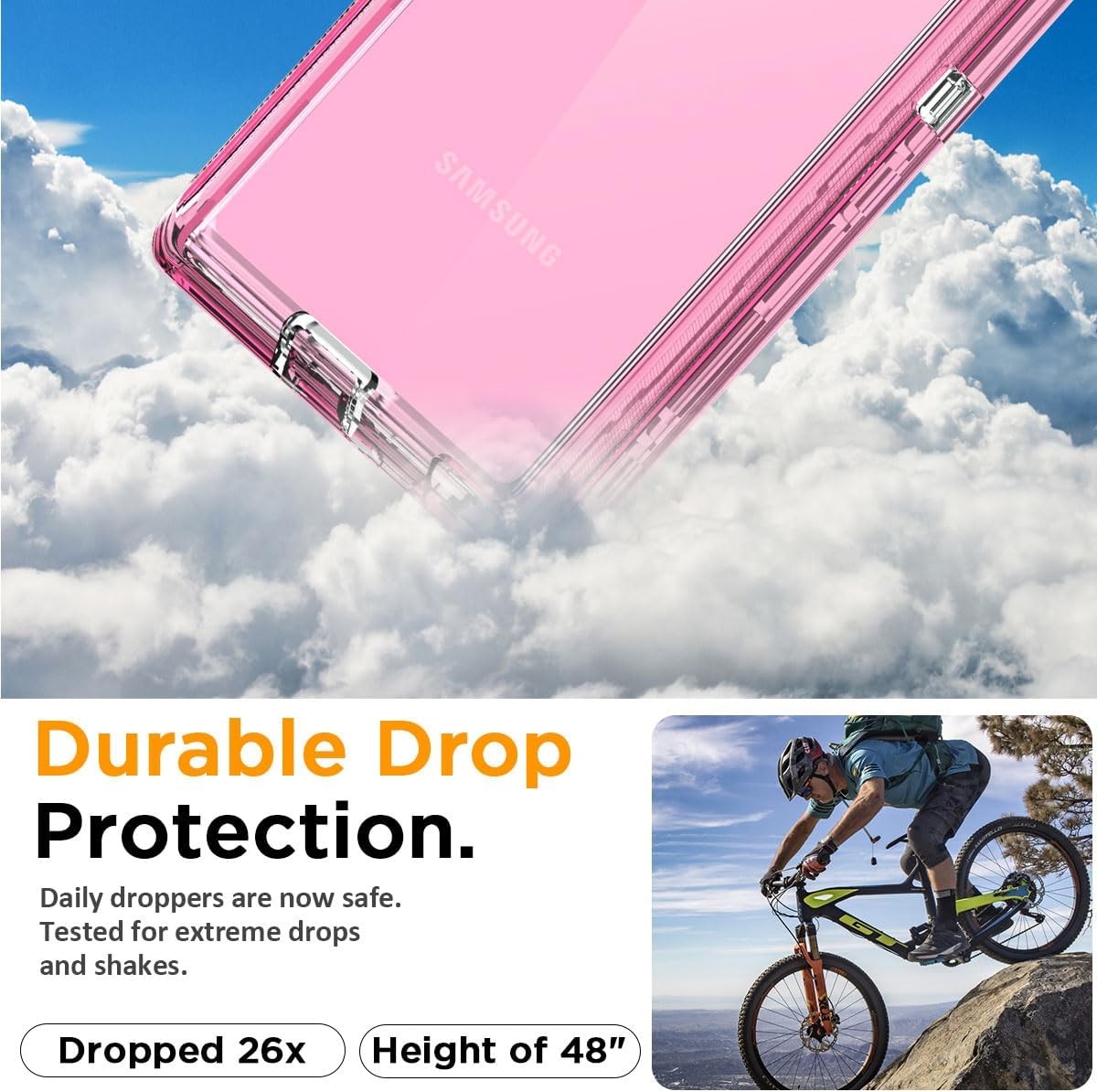 3PCS Clear Heavy Duty Case for Samsung Galaxy S24 Ultra 6.8 Inch Rugged Protecti