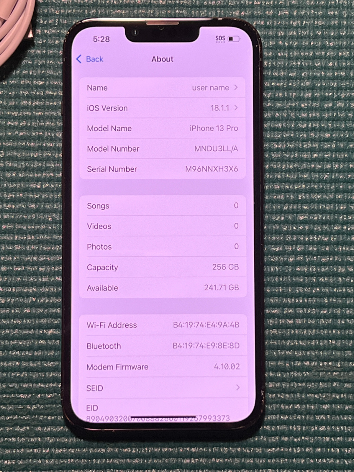 Apple iPhone 13 Pro – 256GB – Alpine Green (Unlocked) A2484 (CDMA + GSM)