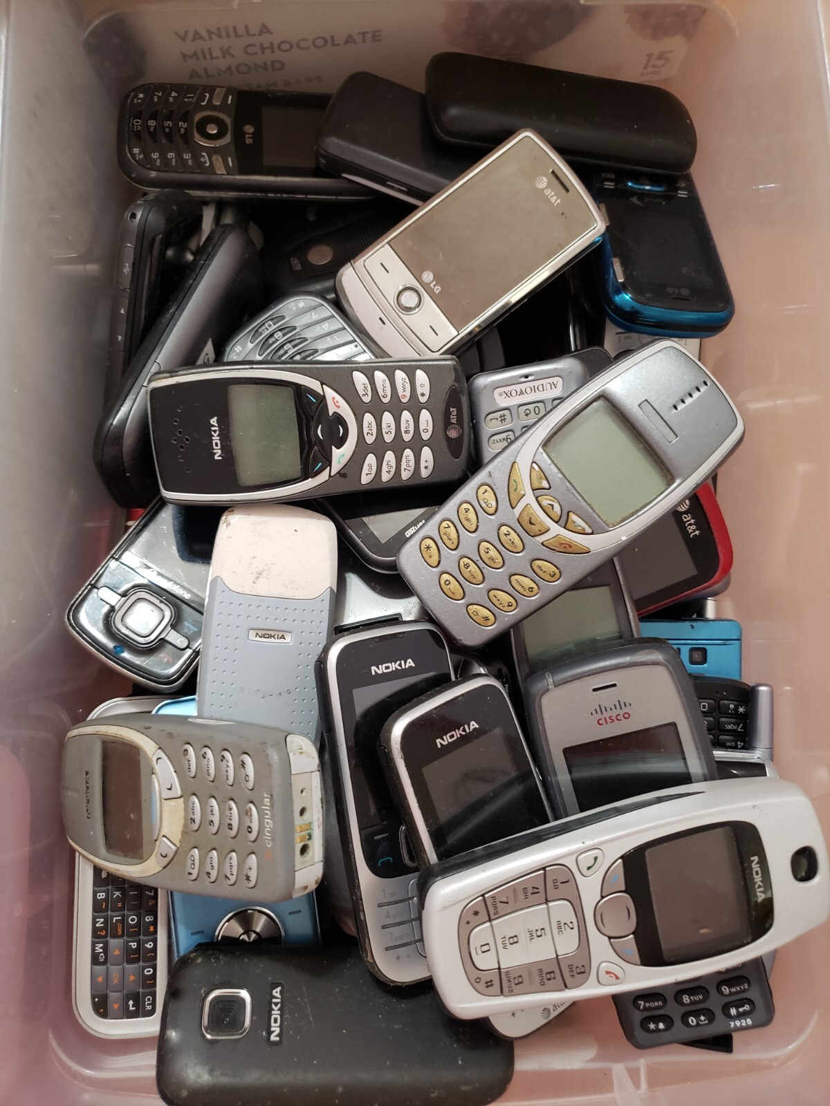 Lot of 50 Mixed Brand Vintage Phone Cell Movie Prop Collectible Untested