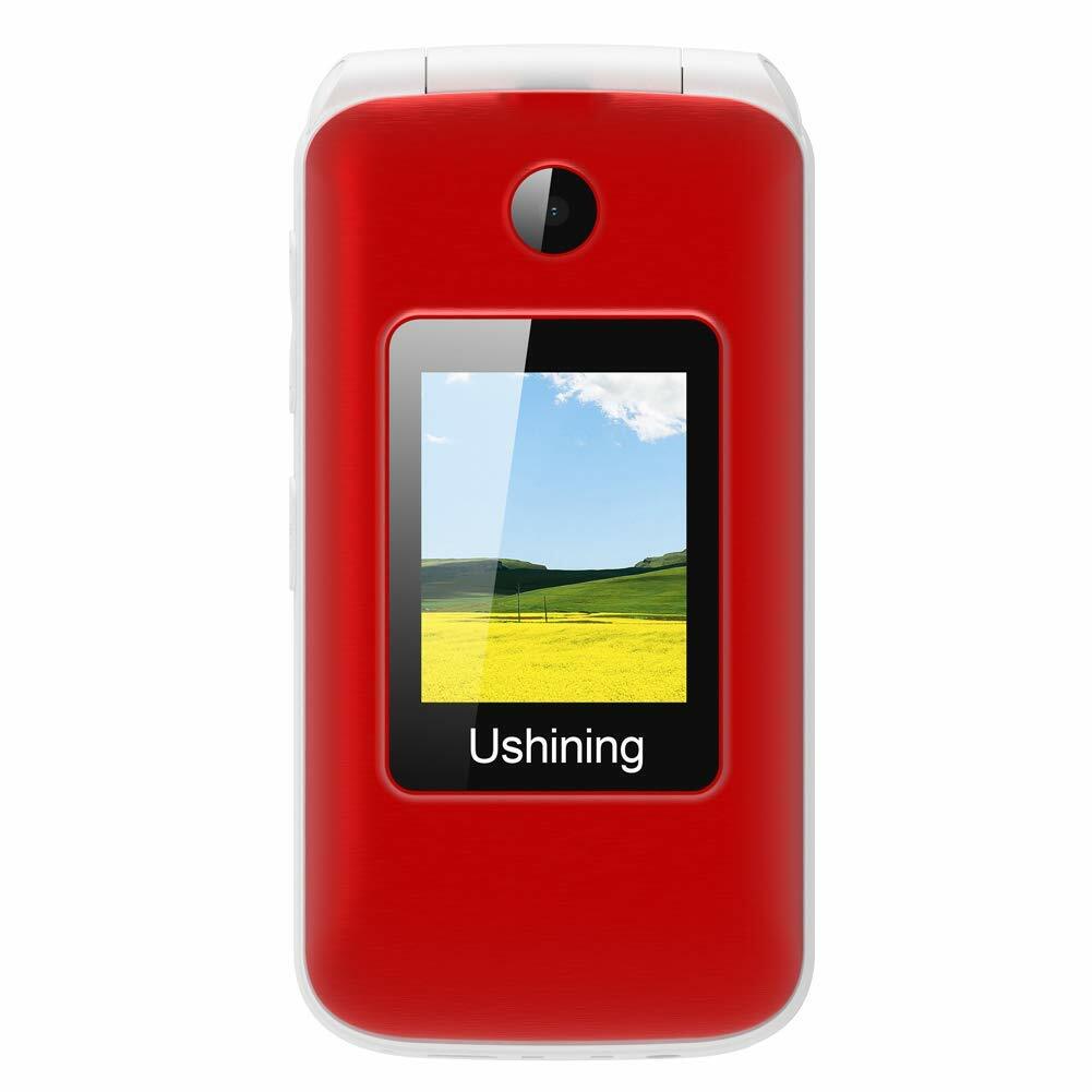 Ushining 3G Unlocked Flip Cell Phone for Senior Kids,Easy-to-Use Big Button