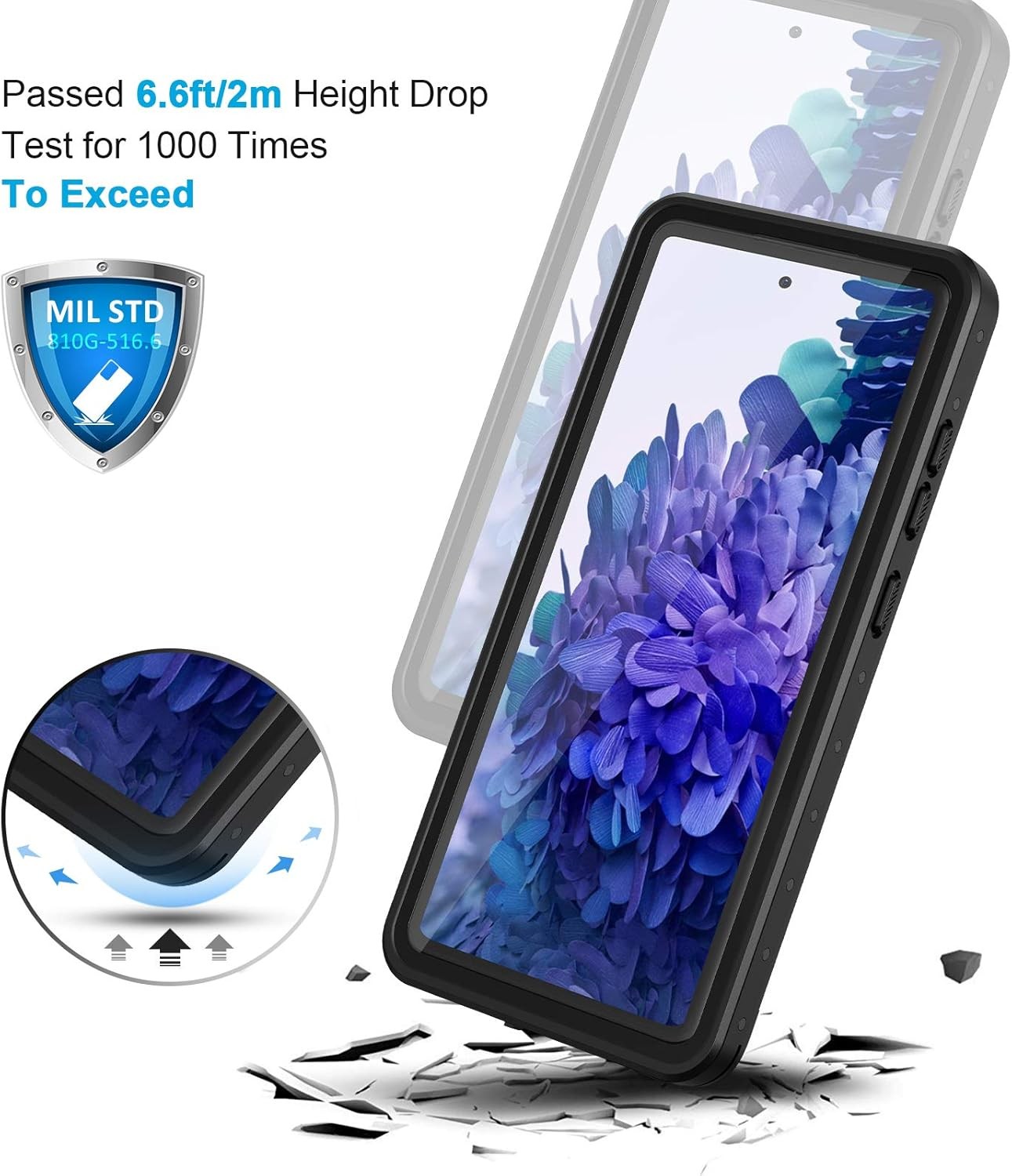 Samsung Galaxy S20 FE Case, IP68 Waterproof Dustproof Heavy Duty Full Body Case