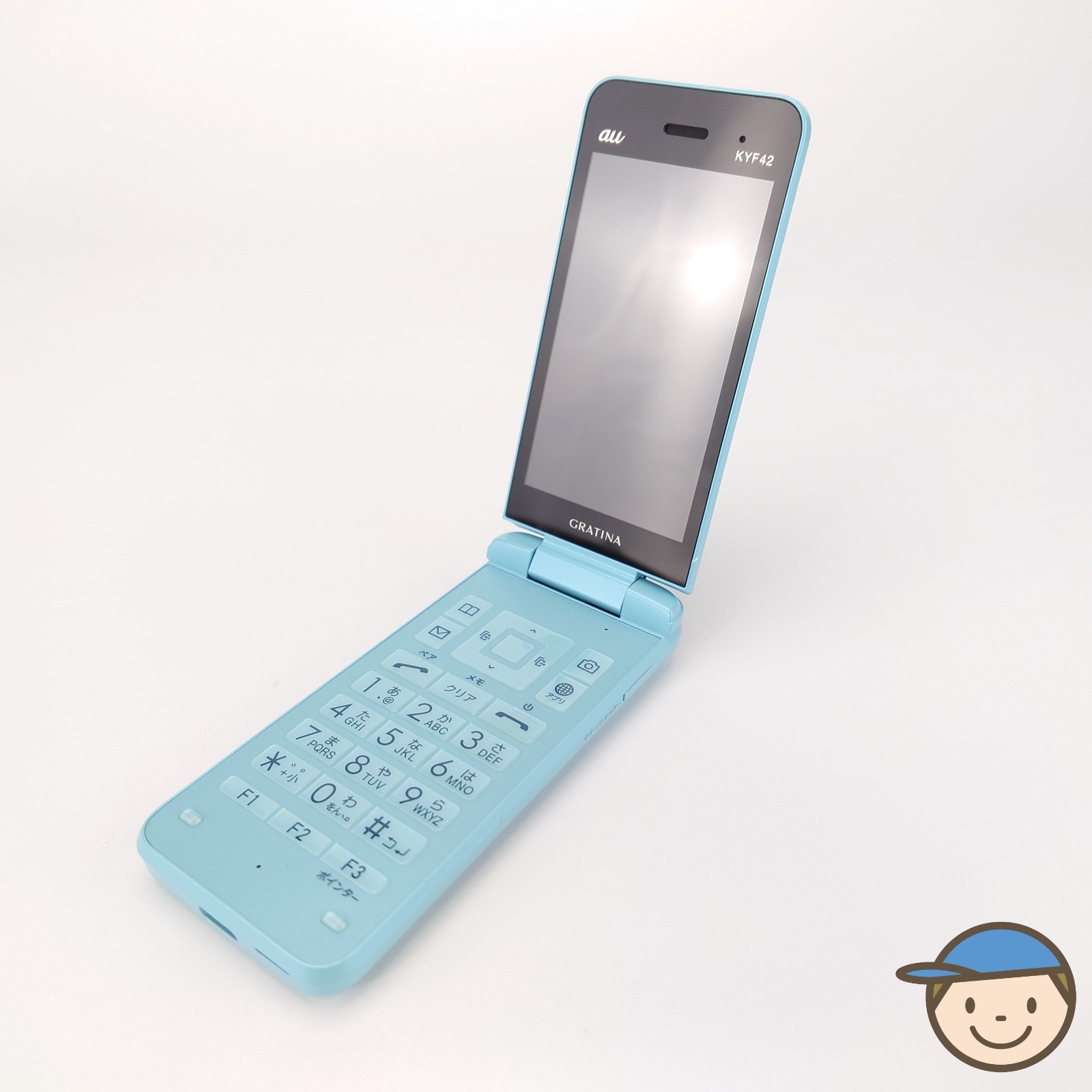 Kyocera KYF42 GRATINA Light Blue 4G Unlocked Android Flip Phone English Ready