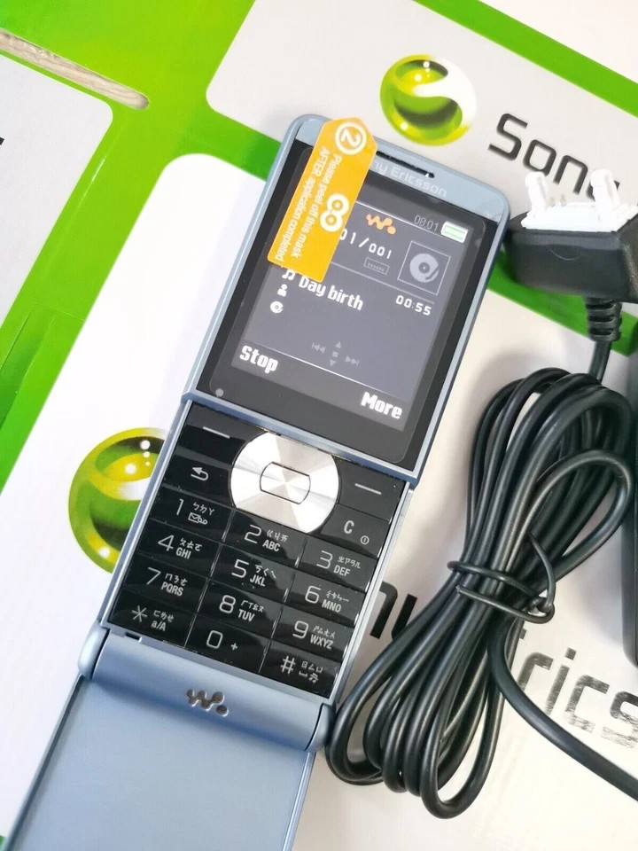 Sony Ericsson W350 W350i black Blue (Unlocked) Flip 2G Collectors Mobile Phone