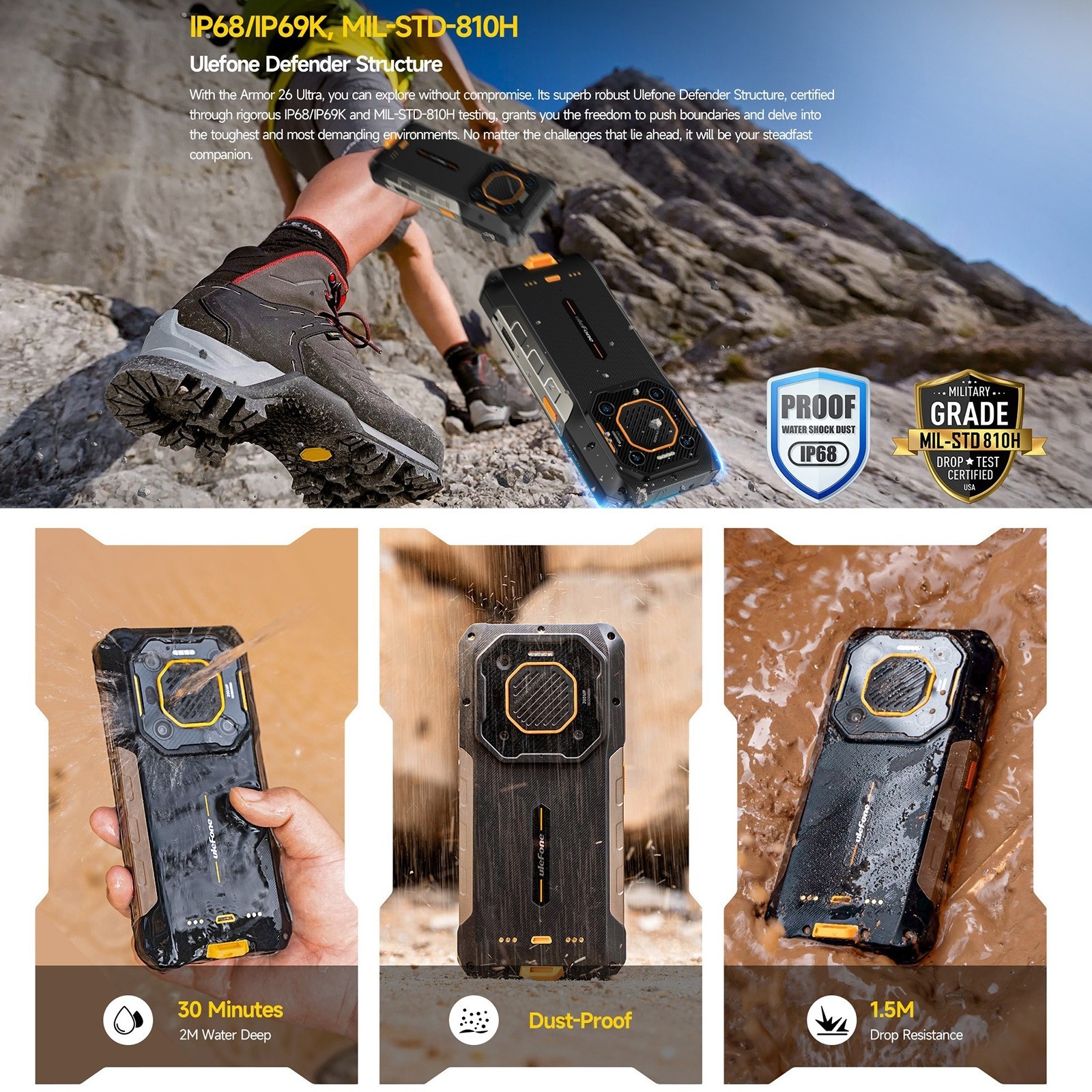 Ulefone Armor 26 Ultra Rugged Smartphone | Unlocked Android Mobile Phone
