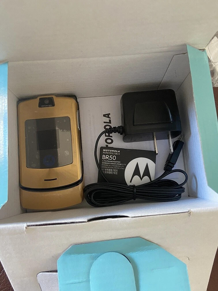 Unlocked Motorola RAZR V3i Dolce Gabbana Gold GSM Flip Bluetooth Mobile Phone