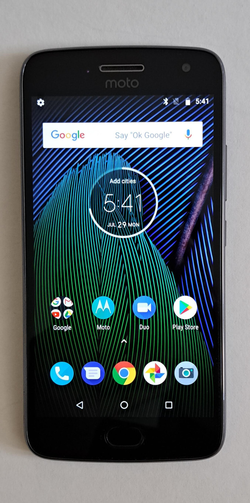 Motorola Moto G5 Plus XT1687 Smartphone GSM Unlocked – 32GB Gray EXCELLENT