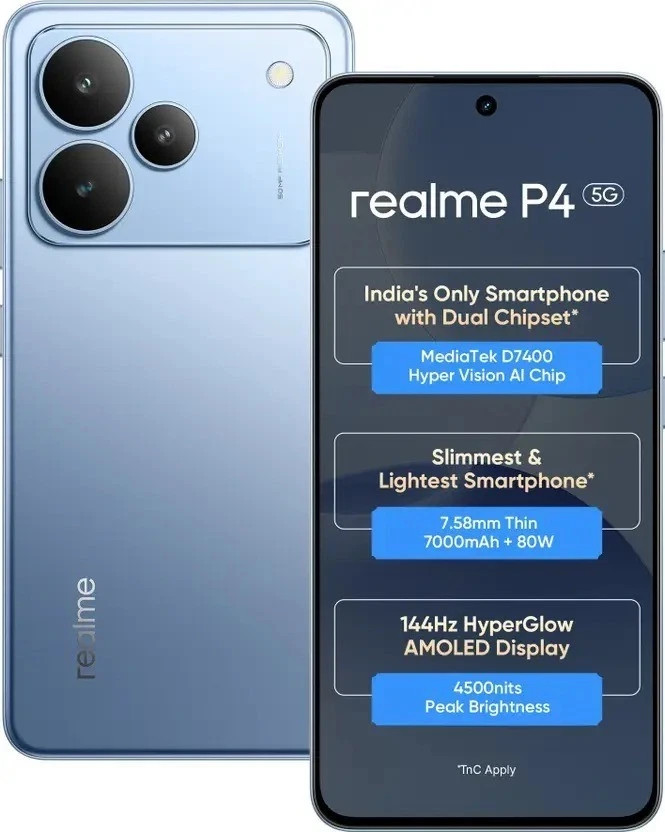 realme P4 5G (Engine Blue, 128 GB) (6 GB RAM) Mediatek Dimensity 7400 Processor