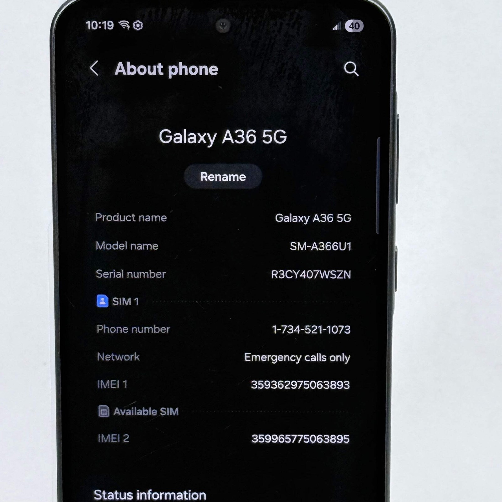 Unlocked Samsung Galaxy A36 8GB RAM 128GB SM-A366U1 Absolute Black