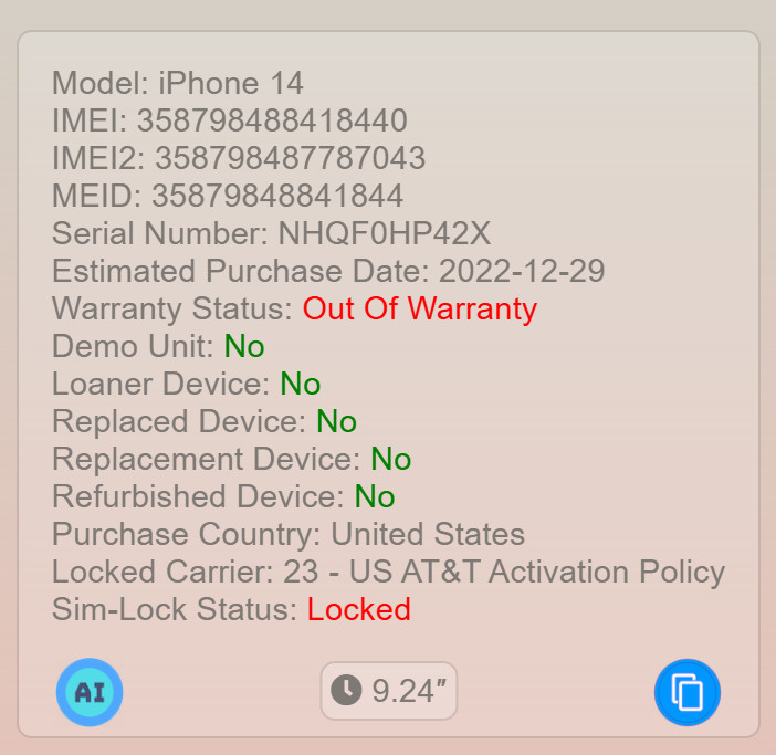 Apple iPhone 14 128GB – Midnight | AT&T ONLY | NEVER USED! FOR PARTS!