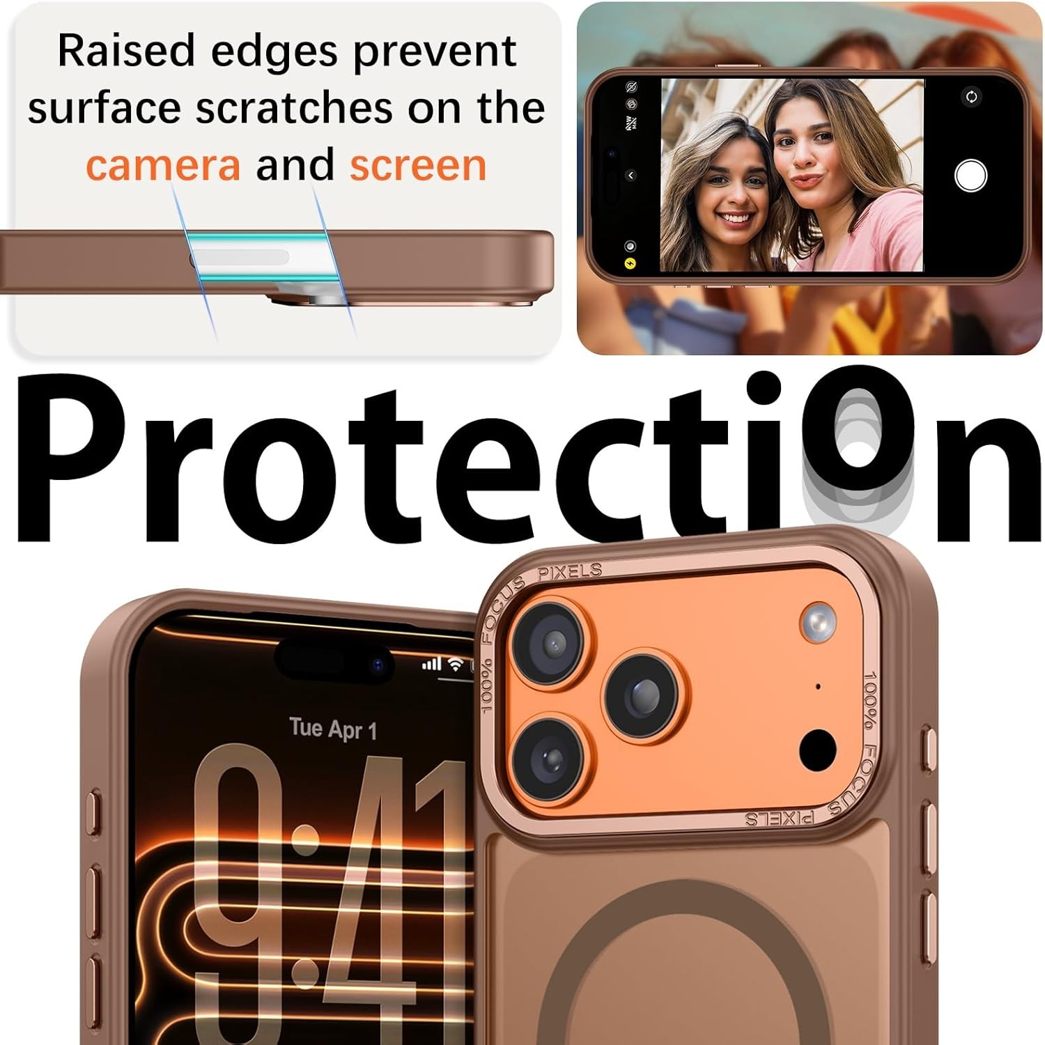 Magnetic for iPhone 17 Pro Max Case with Invisible Stand Translucent Matte Cover
