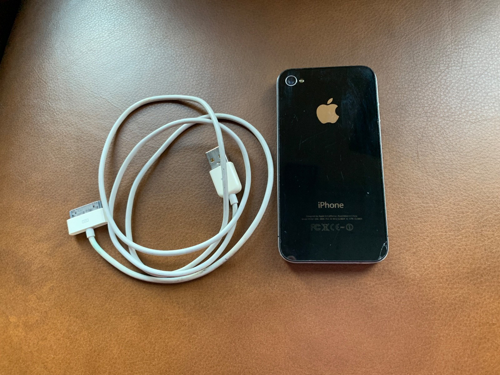 Apple iPhone 4 untested (A1332) EMC380A plus Charging cord