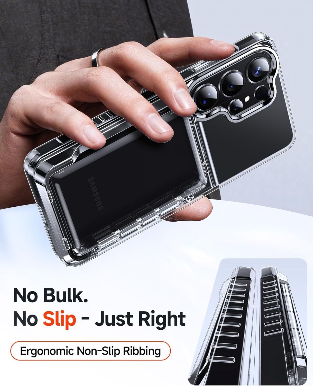 for Samsung Galaxy-S25-Ultra Wallet Case: Clear S25ultra Phone Cases with Card