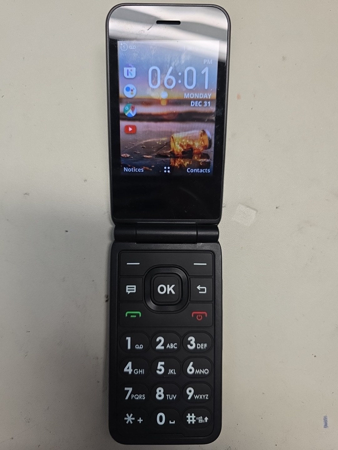Flip Phone U102AA 4GB – Black w/Camera And Color Screens / Large Buttons- (AT&T)