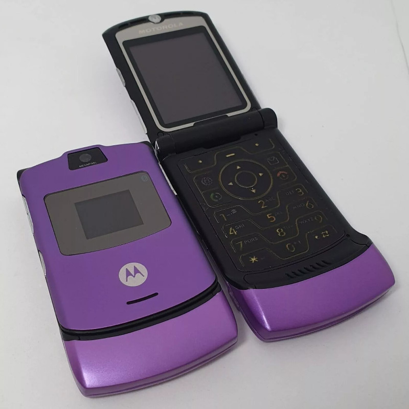 Unlocked Motorola RAZR V3 Unlocked Flip GSM Bluetooth MP4 video Mobile Phone