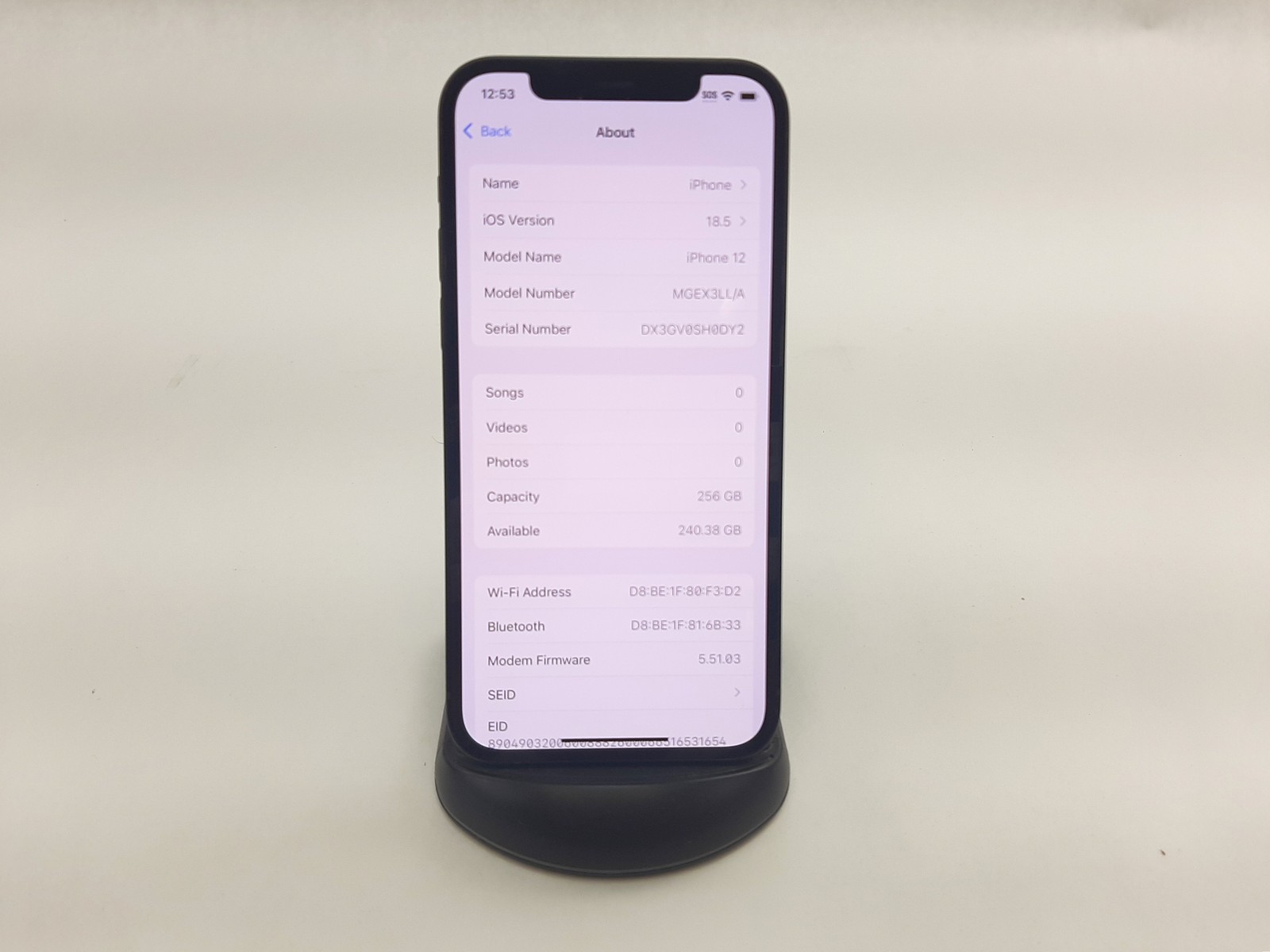 Apple iPhone 12 A2172, 256GB, MGEX3LL/A, AT&T, Black, Scratched, C3*56