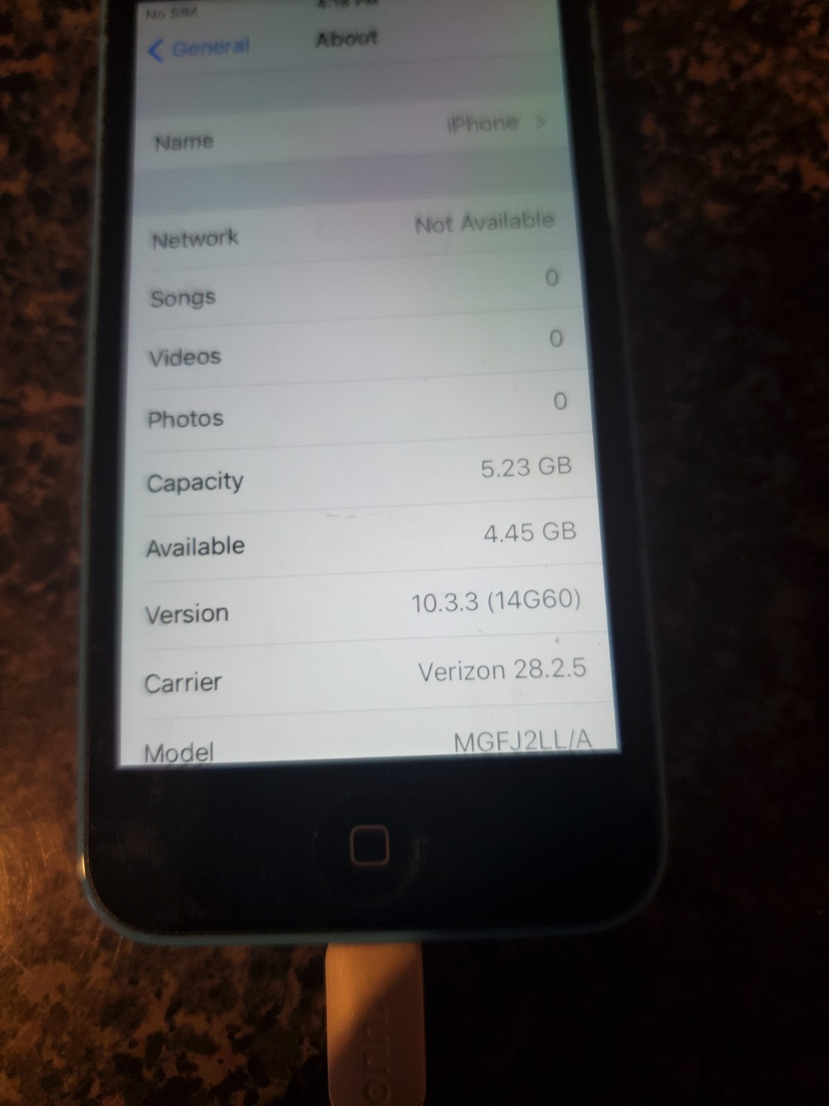 Apple iPhone A1532 blue/ verizon