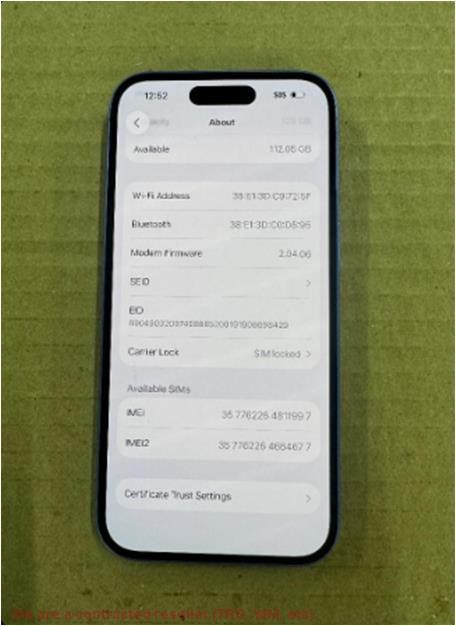 Apple iPhone 16 (128GB) – Ultramarine SEE DETAILS UNKNOWN CARRIER