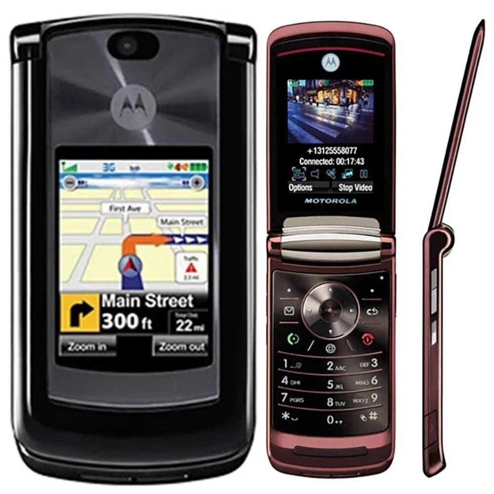 Original Motorola RAZR2 V9 Unlocked 3G HSDPA Flip Cellphone Bluetooth Java 2MP
