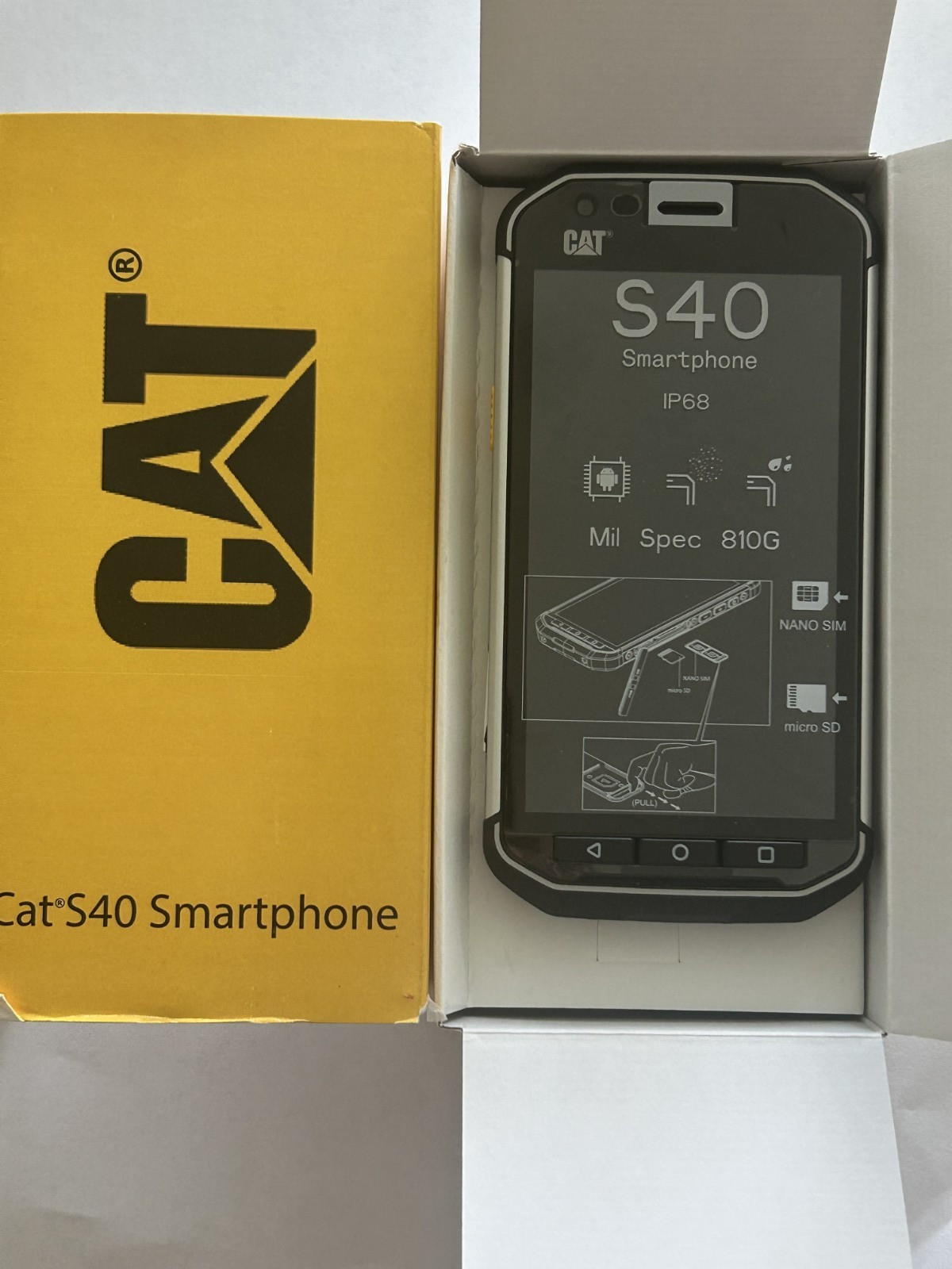 CAT S40 GSM Unlocked 16GB Dual Sim Android Smartphone Rugged New Open Box