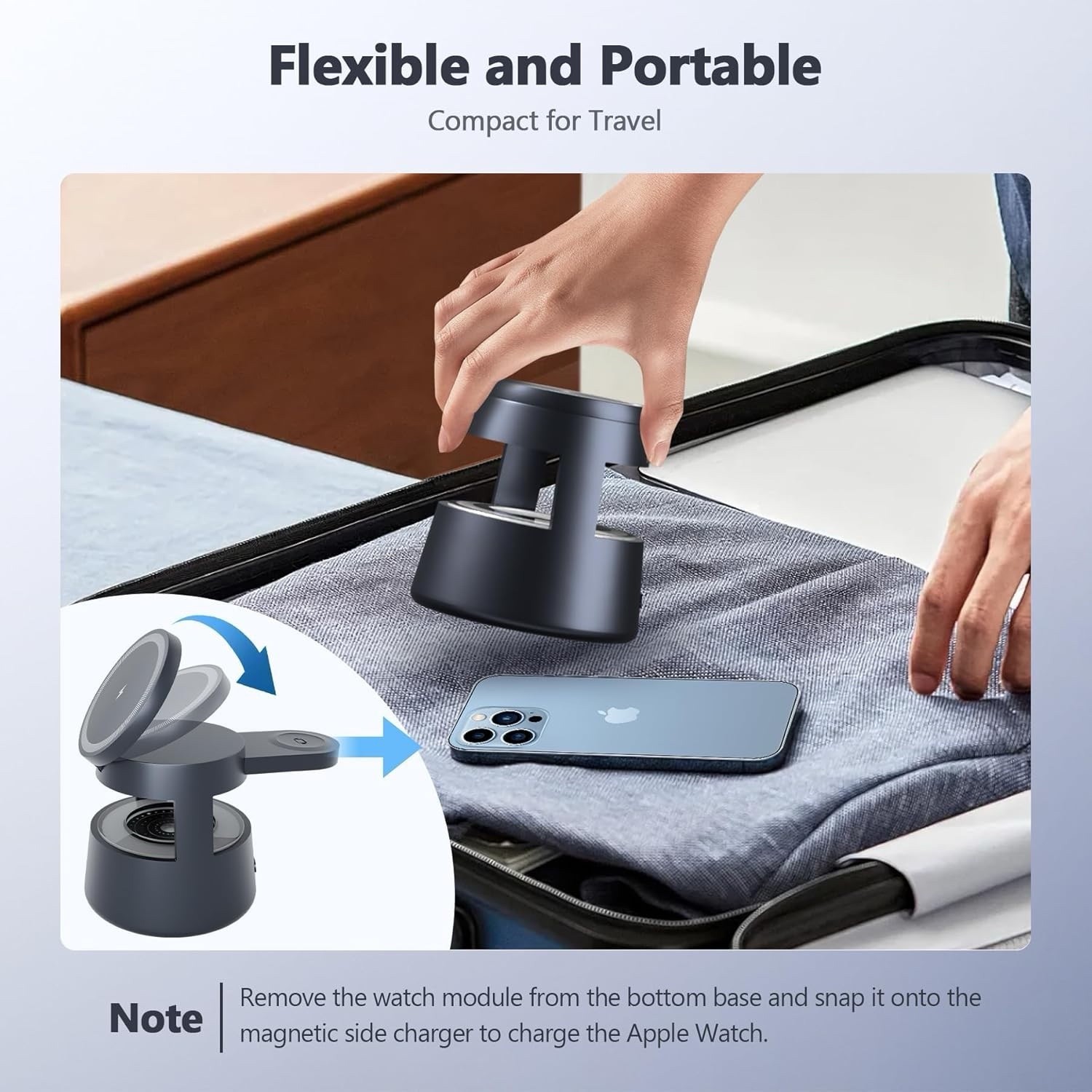 4-in-1 Wireless Charging Station: 15W Magnetic Fast Charger Stand for iPhone
