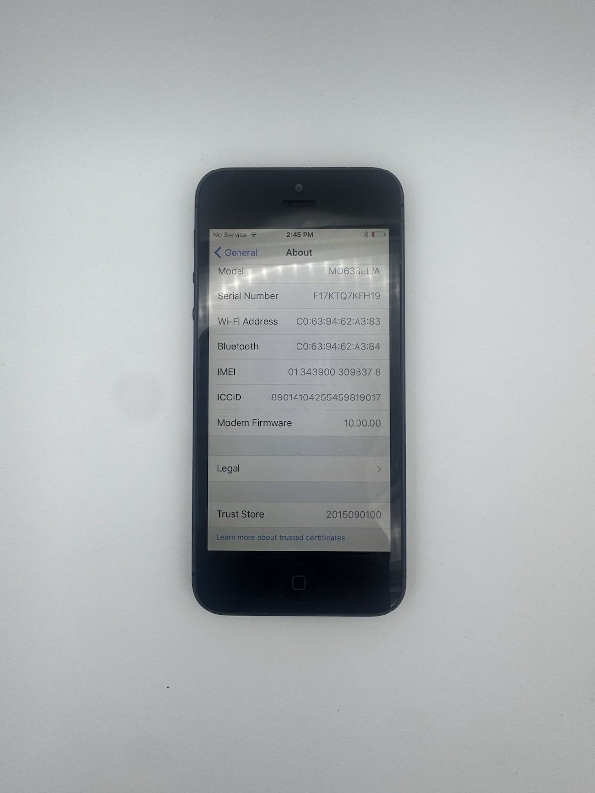 iOS 9.2 Apple iPhone 5 16GB in Black & Slate for AT&T