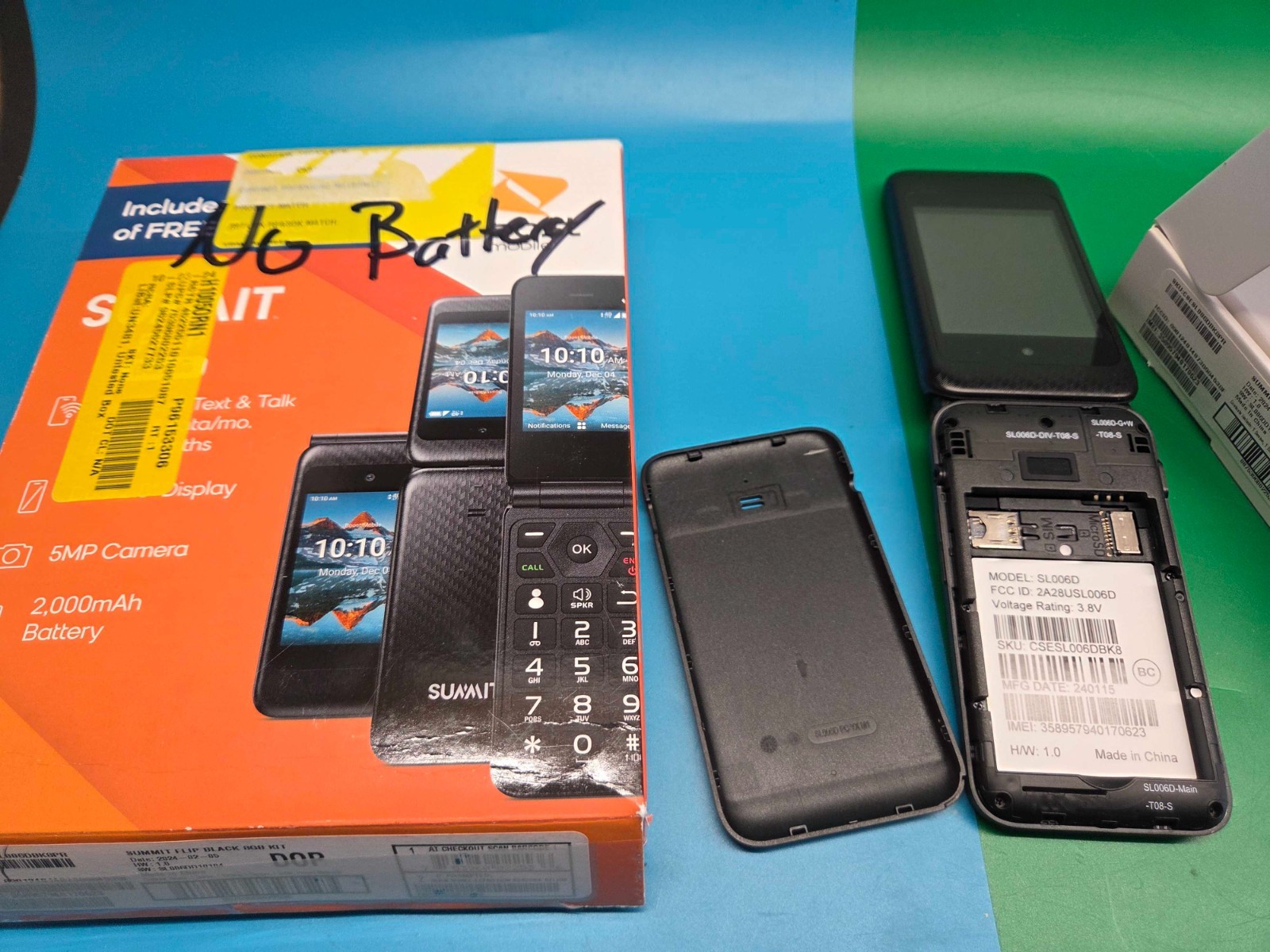 Boost Mobile Summit Flip Phone Bundle Dual 2.8″ Display Cell Phone