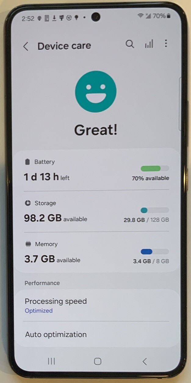 GSM UNLOCKED, SAMSUNG GALAXY S22, SM-S901U 128GB SMARTPHONE WITH NO SCREEN BURN