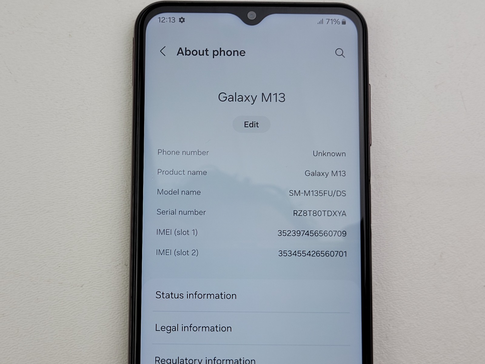 Samsung Galaxy M13 (SM-M135FU/DS) 64GB – Brown (GSM Unlocked) Dual SIM – H5253
