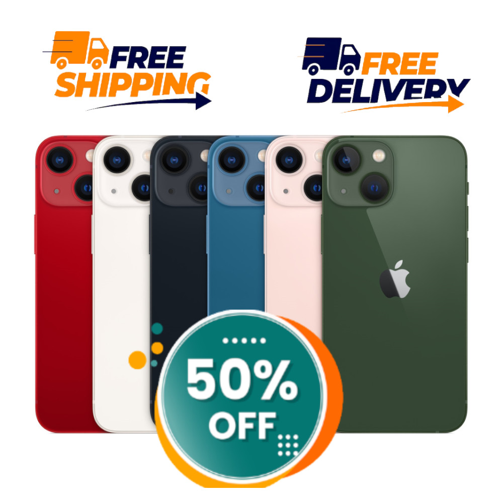 Apple iPhone 13 128GB Unlocked – Midnight Black, Blue, Pink, Red – Free Ship!