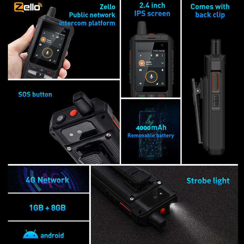 Unlock 4G LTE Android 10 Rugged Smartphone Waterproof Outdoors Mobile UNIWA F80S
