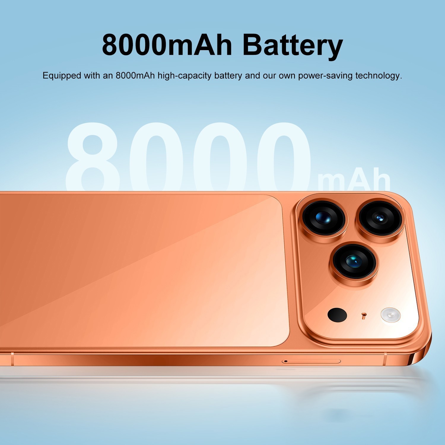 I17 Pro Max Unlocked Phone 5G, 8GB+256GB Dual SIM Cell Phone，6.8″ HD Display