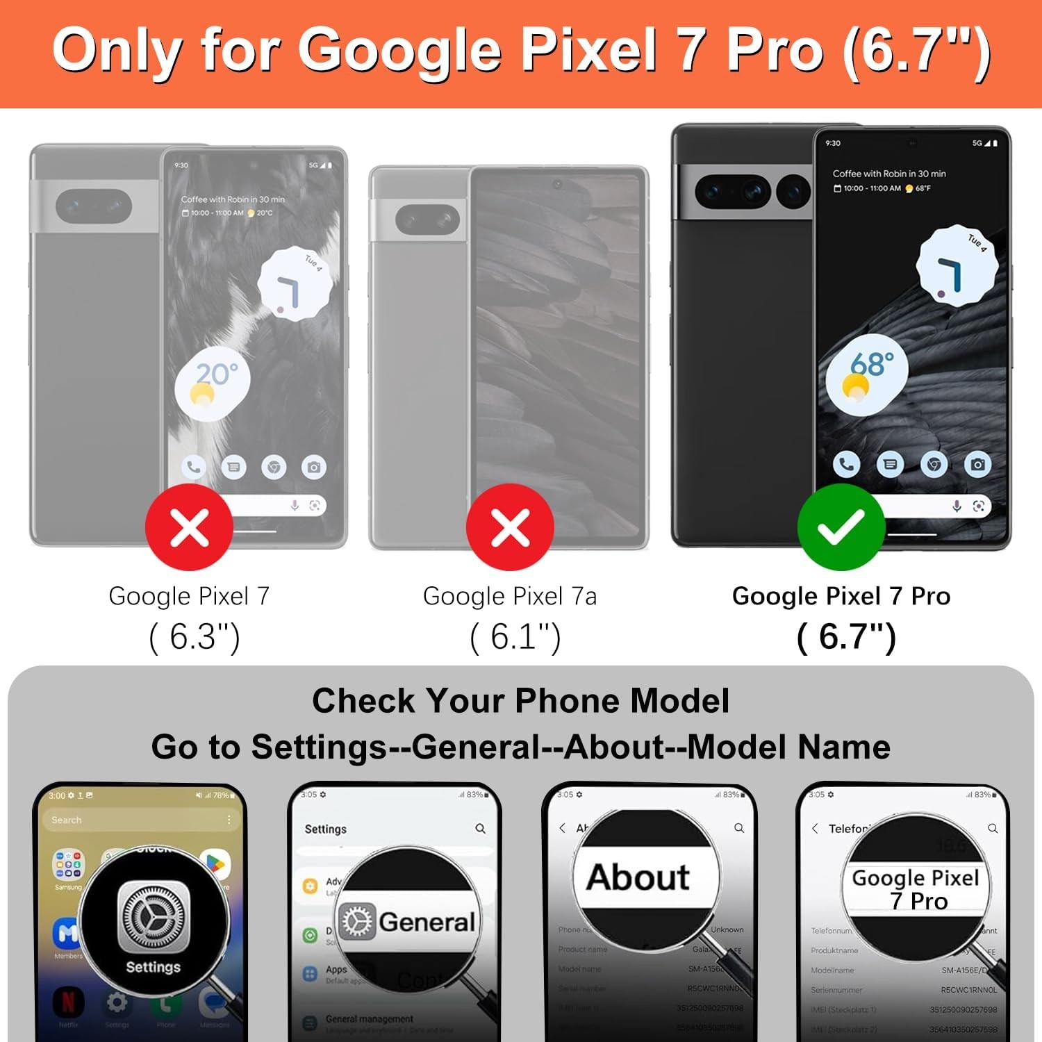 Google Pixel 7 Pro Case with Card Holder, Wallet Phone Case for Women Men (Beige