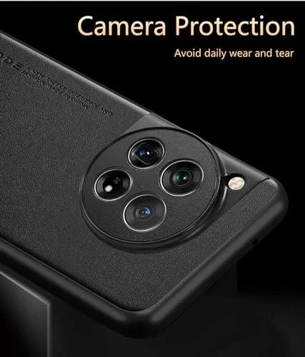 Ultra-Light TPU Leather Case for OnePlus 12R, Anti-Fingerprint, Scratch Protecti
