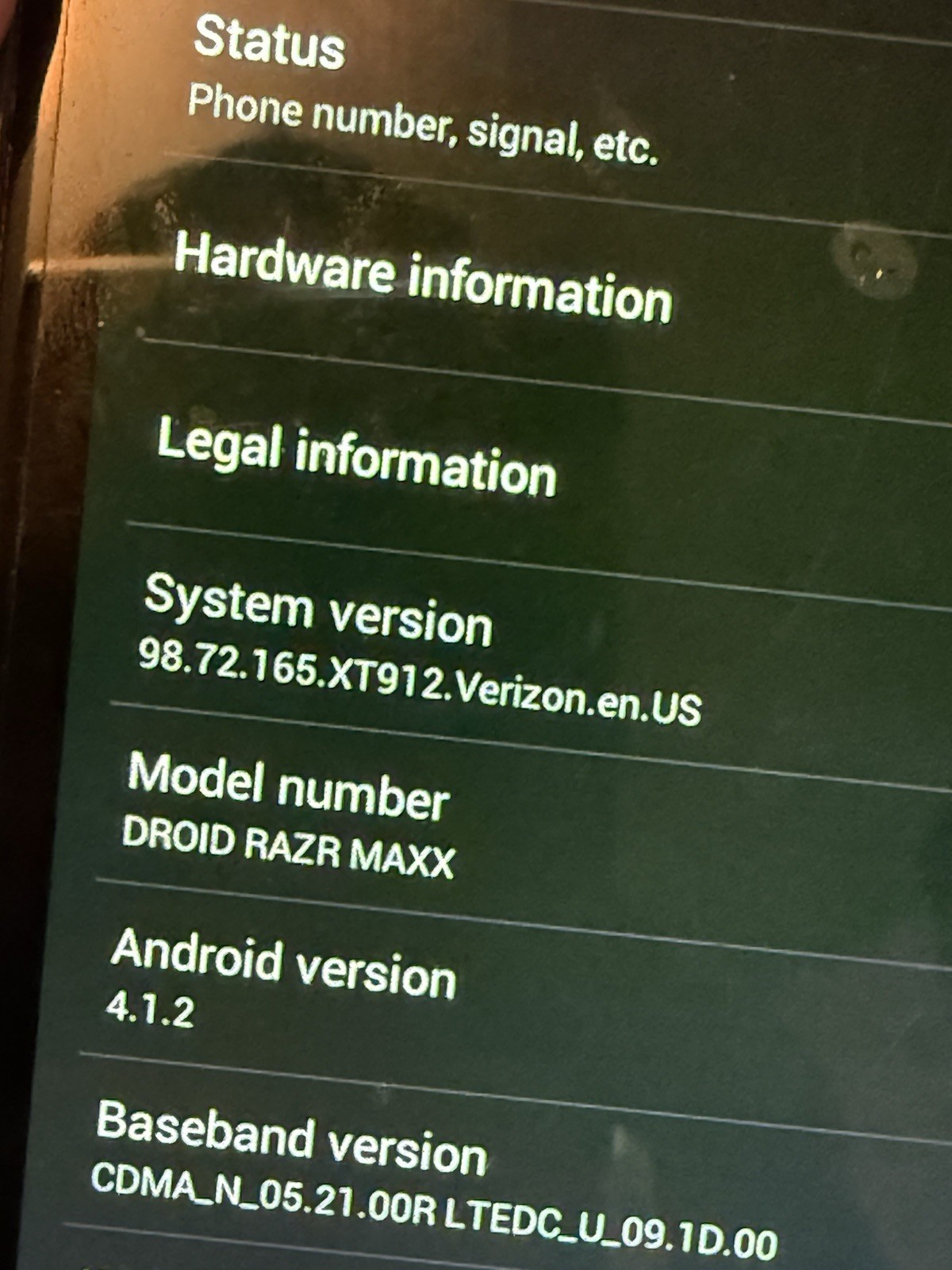 Original Black Motorola Droid Razr XT912 Maxx Verizon 4G LTE 16gb Memory