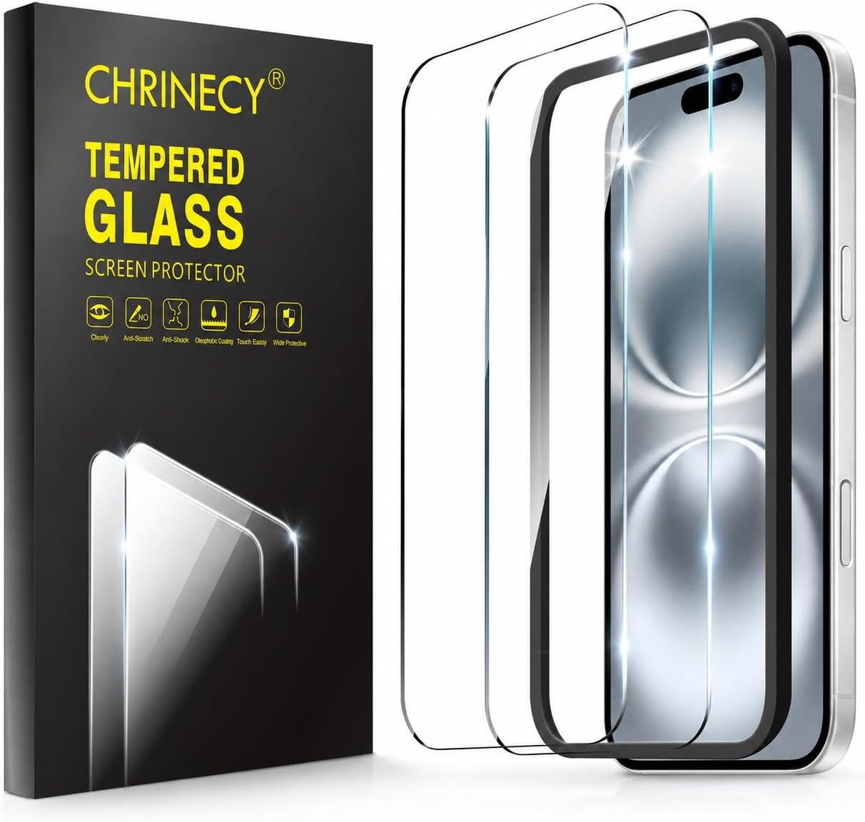 2PCS Screen Protector for iPhone 17 Tempered Glass Anti Scratch Bubble Free Case