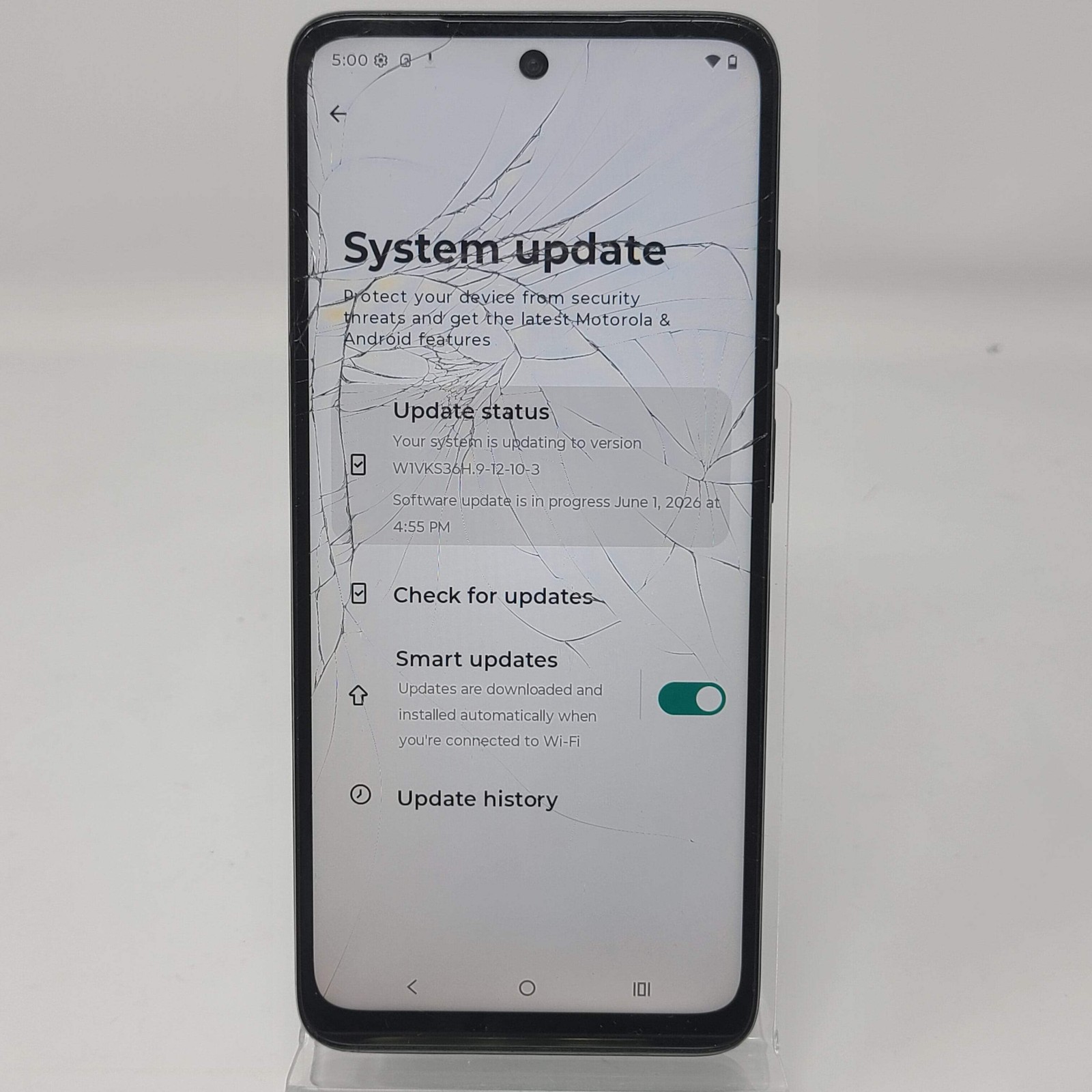 Broken Motorola Moto G (2025) XT2513-1 Black 128GB 4GB /Cracked Screen