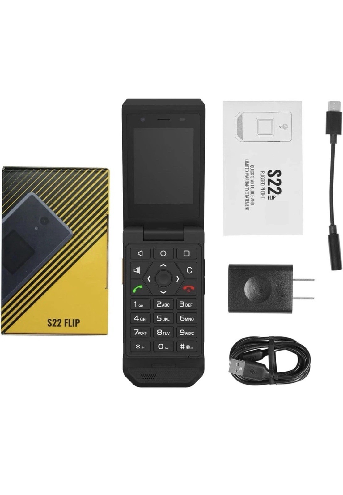 CAT S22 Rugged Flip Phone Unlocked (16GB) 2.8” Touchscreen Smart Cell Phone …