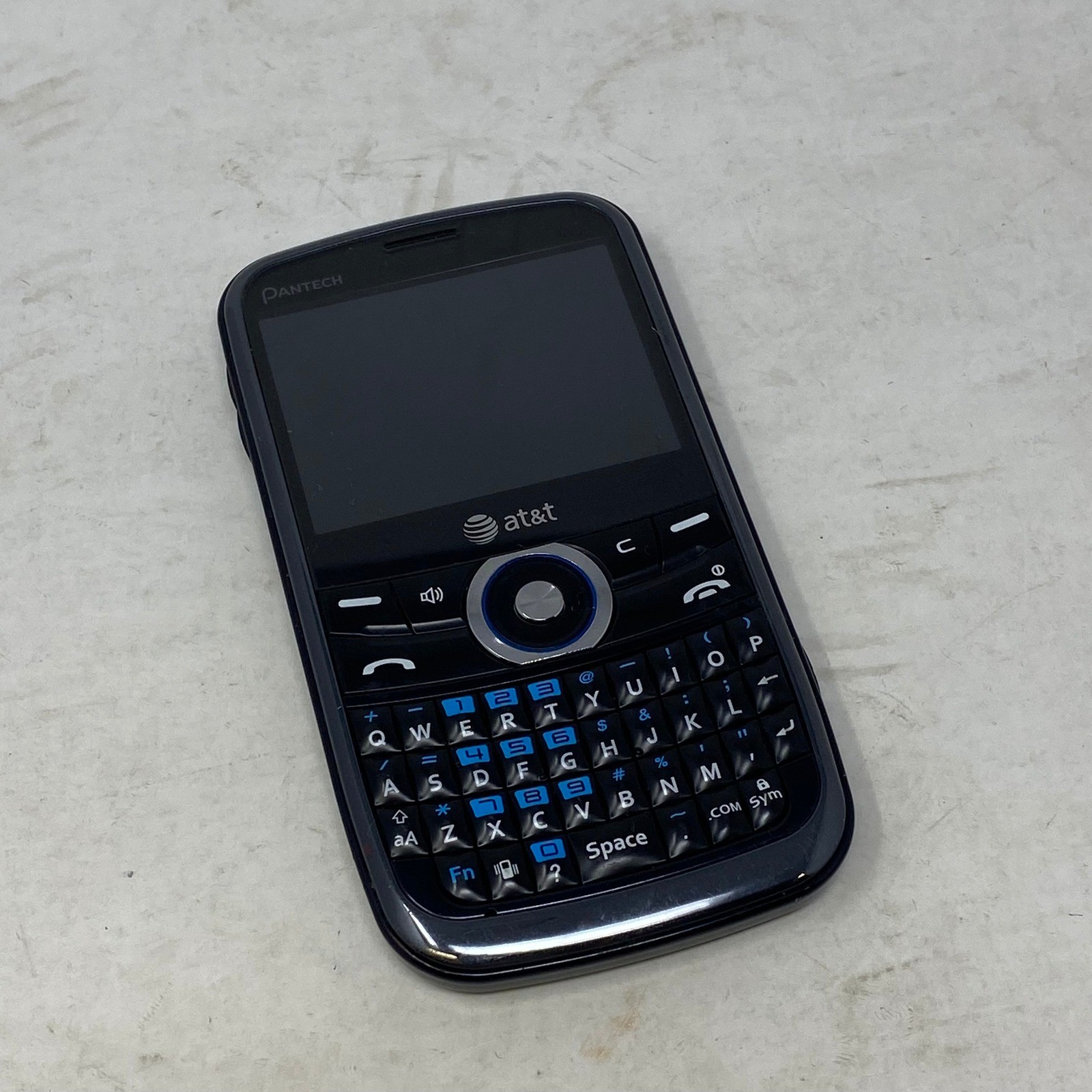 Pantech P7040 Link AT&T Dark Blue QWERTY Keyboard 3G Cellular Phone Untested