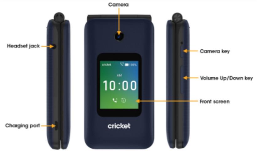 Open Box ** Cricket Debut Flex U102AC 4GB Blue (Cricket)