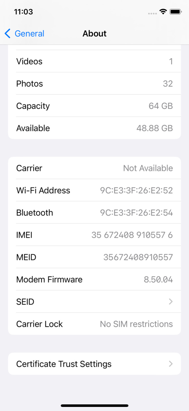 Apple iPhone X 64Gb UNLOCKED Silver A1865 s/n F2NVR6A8JCLG Used Works Great