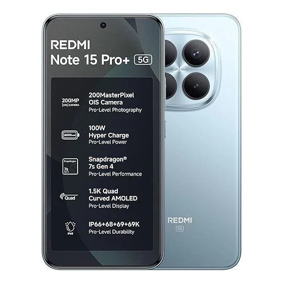 Xiaomi Redmi Note 15 Pro Plus 5G Unlocked | 6500mAh Battery |12GB RAM 256GB