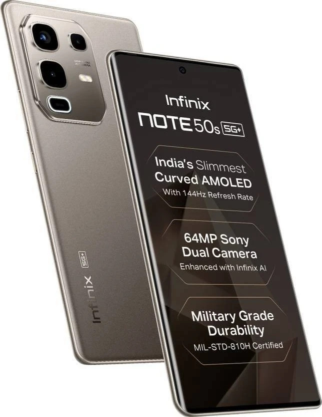 Infinix Note 50s 5G+ (Grey 128GB 6GB RAM) Dimensity 7300 Ultimate Global Version